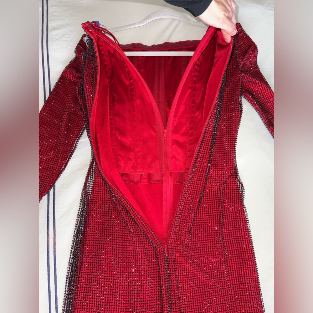 RALPH LAUREN PURPLE LABEL MINALI OFF SHOULDER CRYSTAL EMBELLISHED GOWN - Picture 15 of 17